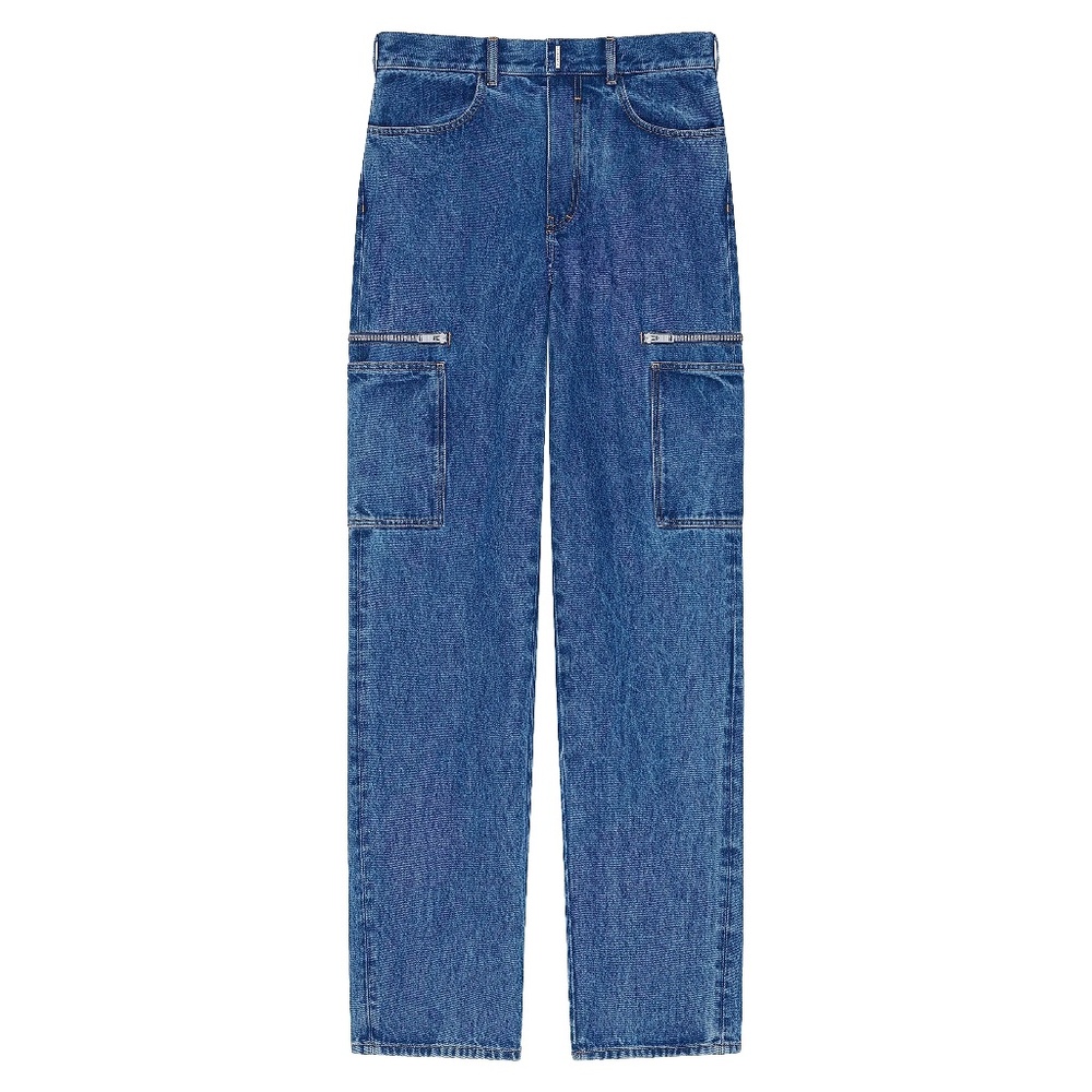 size 31 Givenchy Jeans Loose Fit Cardo Pants Marble Denim Blue